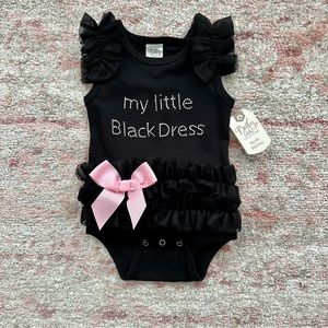Baby Girl “Little Black Dress” Onesie